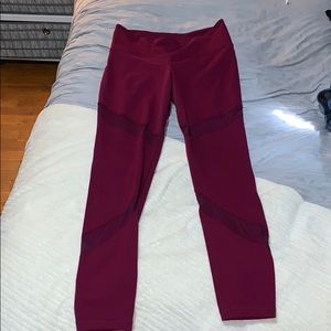 Leggings with mesh on front